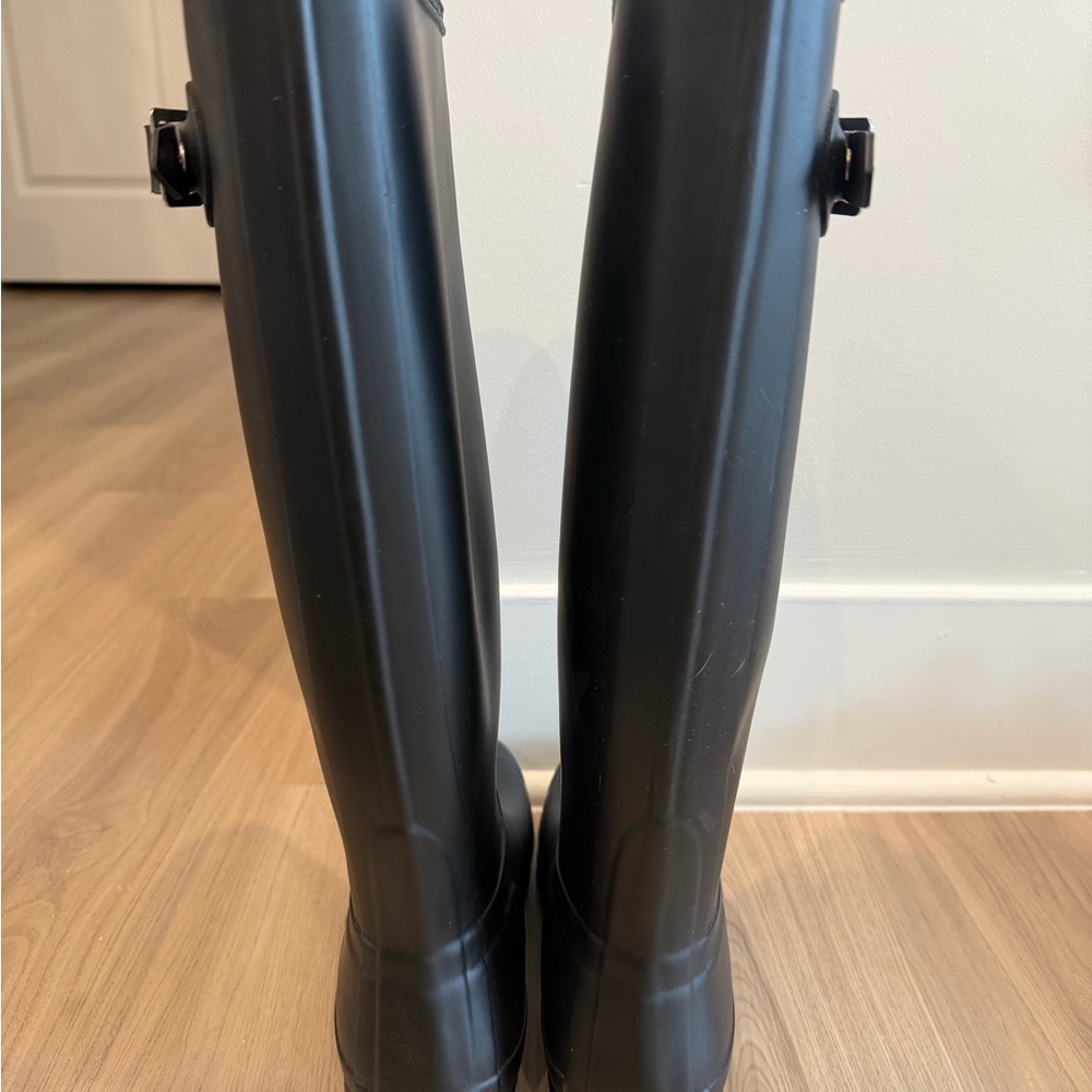 Hunter Tall Black Rain Boots - Picture 3 of 4